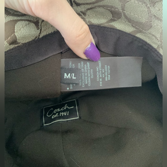 Vintage Y2K Early 2000’S COACH Monogram C Brown Bucket Hat Size M/L Women’s - Picture 4 of 16